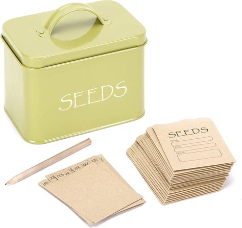 metal seed storage boxes|seed storage box with compartments.